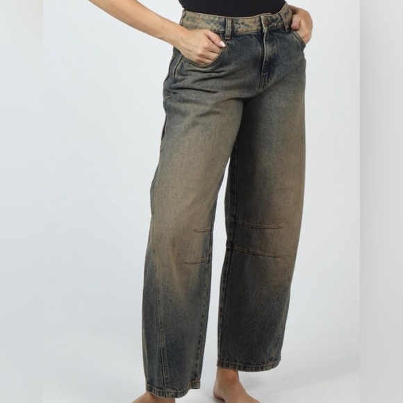 We The Free Denim - We The Free Good Luck Mid Rise Barrel Women Jeans, NWT, Size 27.